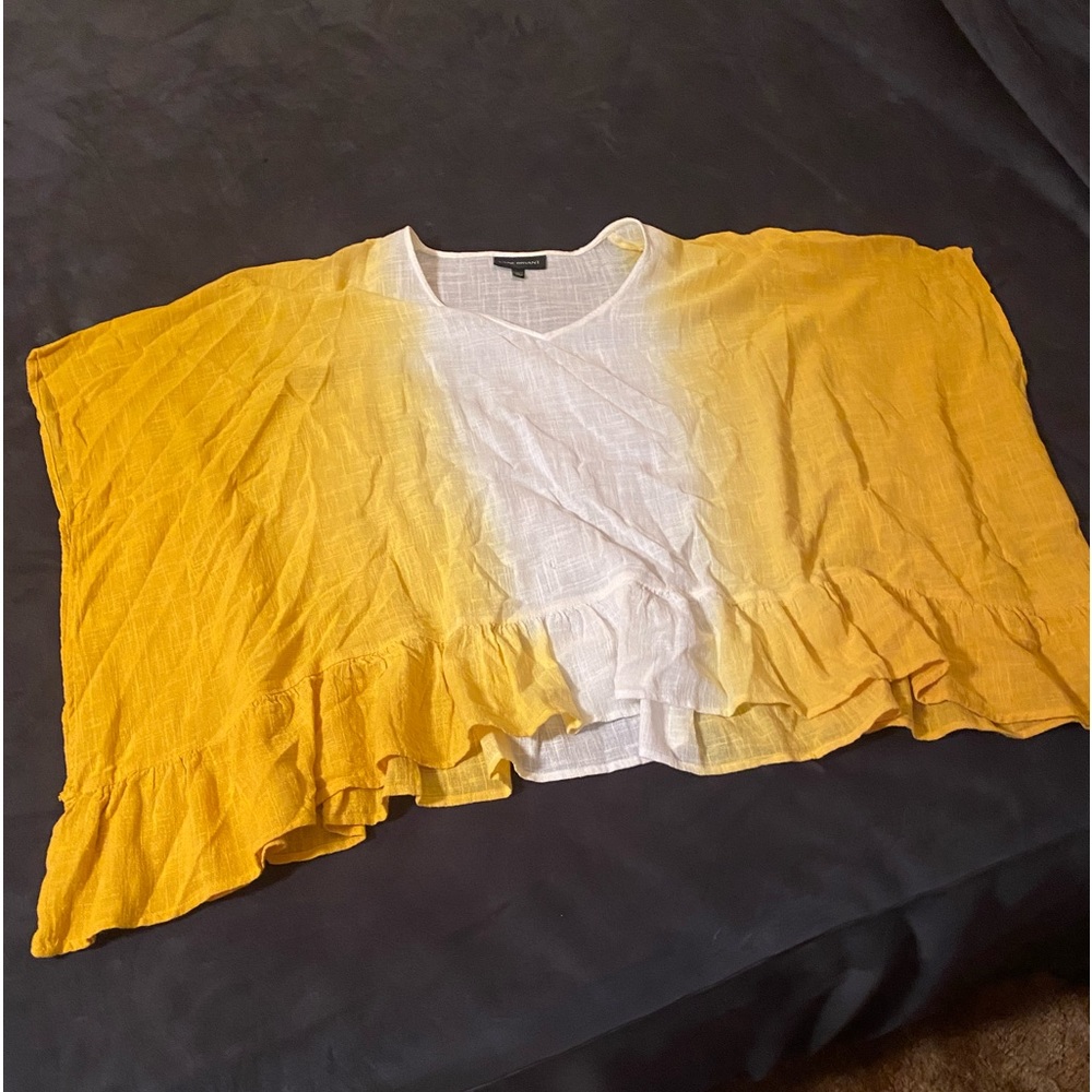 Linen; comfortable flutter-sleeved